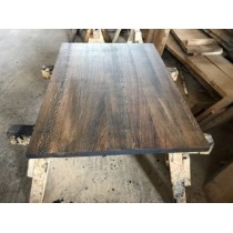 Eiche, Tischplatte, verleimt, Altholz-Stil, BLACK, 120x80x4cm, gerade Kanten